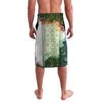 Triglav National Park Lavalava Mountain Landscape with Slovenia Crest and Folk Art Details