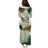 Triglav National Park Puletasi Mountain Landscape with Slovenia Crest and Folk Art Details