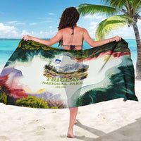 Triglav National Park Sarong Mountain Landscape with Slovenia Crest and Folk Art Details