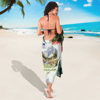 Triglav National Park Sarong Mountain Landscape with Slovenia Crest and Folk Art Details