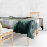 Triglav National Park Tablecloth Mountain Landscape with Slovenia Crest and Folk Art Details