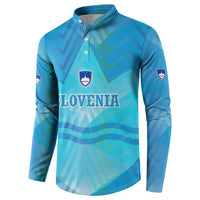 Slovenia Sport Button Sweatshirt Alpine-Inspired Design with National Crest
