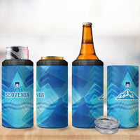 Slovenia Sport 4 in 1 Can Cooler Tumbler Alpine-Inspired Design with National Crest