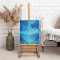 Slovenia Sport Canvas Wall Art Alpine-Inspired Design with National Crest
