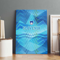 Slovenia Sport Canvas Wall Art Alpine-Inspired Design with National Crest