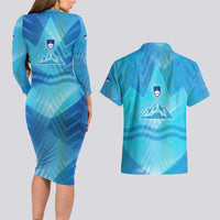 Slovenia Sport Couples Matching Long Sleeve Bodycon Dress and Hawaiian Shirt Alpine-Inspired Design with National Crest