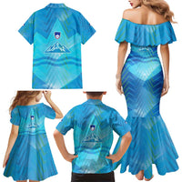 Slovenia Sport Family Matching Mermaid Dress and Hawaiian Shirt Alpine-Inspired Design with National Crest