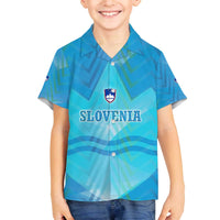 Slovenia Sport Family Matching Off The Shoulder Long Sleeve Dress and Hawaiian Shirt Alpine-Inspired Design with National Crest