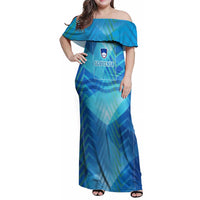 Slovenia Sport Family Matching Off Shoulder Maxi Dress and Hawaiian Shirt Alpine-Inspired Design with National Crest