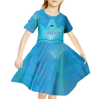 Slovenia Sport Kid Short Sleeve Dress Alpine-Inspired Design with National Crest