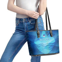 Slovenia Sport Leather Tote Bag Alpine-Inspired Design with National Crest
