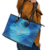 Slovenia Sport Leather Tote Bag Alpine-Inspired Design with National Crest