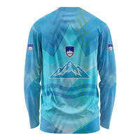Slovenia Sport Long Sleeve Shirt Alpine-Inspired Design with National Crest