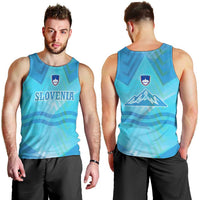 Slovenia Sport Men Tank Top Alpine-Inspired Design with National Crest