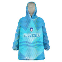 Slovenia Sport Wearable Blanket Hoodie Alpine-Inspired Design with National Crest