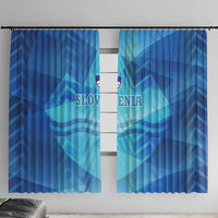 Slovenia Sport Window Curtain Alpine-Inspired Design with National Crest