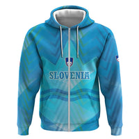Slovenia Sport Zip Hoodie Alpine-Inspired Design with National Crest