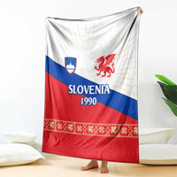 Slovenian Independence Blanket 1990 Tribute with Dragon Emblem and Alpine Legacy