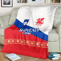 Slovenian Independence Blanket 1990 Tribute with Dragon Emblem and Alpine Legacy