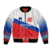 Slovenian Independence Bomber Jacket 1990 Tribute with Dragon Emblem and Alpine Legacy