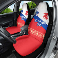 Slovenian Independence Car Seat Cover 1990 Tribute with Dragon Emblem and Alpine Legacy