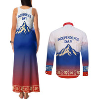 Slovenian Independence Couples Matching Tank Maxi Dress and Long Sleeve Button Shirt 1990 Tribute with Dragon Emblem and Alpine Legacy