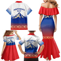 Slovenian Independence Family Matching Mermaid Dress and Hawaiian Shirt 1990 Tribute with Dragon Emblem and Alpine Legacy