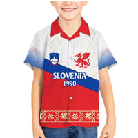 Slovenian Independence Family Matching Mermaid Dress and Hawaiian Shirt 1990 Tribute with Dragon Emblem and Alpine Legacy