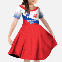 Slovenian Independence Family Matching Short Sleeve Bodycon Dress and Hawaiian Shirt 1990 Tribute with Dragon Emblem and Alpine Legacy