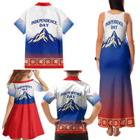 Slovenian Independence Family Matching Tank Maxi Dress and Hawaiian Shirt 1990 Tribute with Dragon Emblem and Alpine Legacy