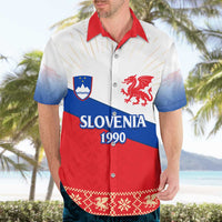 Slovenian Independence Hawaiian Shirt 1990 Tribute with Dragon Emblem and Alpine Legacy