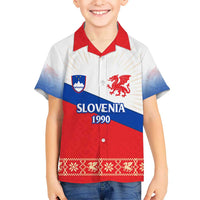 Slovenian Independence Hawaiian Shirt 1990 Tribute with Dragon Emblem and Alpine Legacy