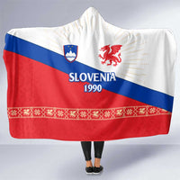 Slovenian Independence Hooded Blanket 1990 Tribute with Dragon Emblem and Alpine Legacy