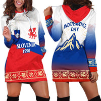 Slovenian Independence Hoodie Dress 1990 Tribute with Dragon Emblem and Alpine Legacy