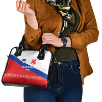 Slovenian Independence Shoulder Handbag 1990 Tribute with Dragon Emblem and Alpine Legacy