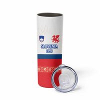 Slovenian Independence Skinny Tumbler 1990 Tribute with Dragon Emblem and Alpine Legacy