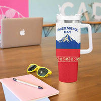Slovenian Independence Tumbler With Handle 1990 Tribute with Dragon Emblem and Alpine Legacy