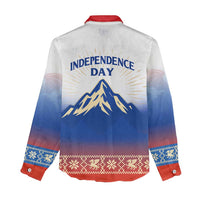 Slovenian Independence Women Casual Shirt 1990 Tribute with Dragon Emblem and Alpine Legacy