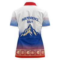 Slovenian Independence Women Polo Shirt 1990 Tribute with Dragon Emblem and Alpine Legacy