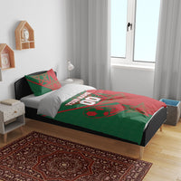 Personalized Morocco Football Bedding Set Geometric Star Flag Soccer National Pride