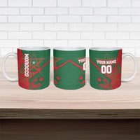 Personalized Morocco Football Ceramic Mug Geometric Star Flag Soccer National Pride