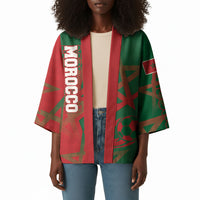 Personalized Morocco Football Kimono Geometric Star Flag Soccer National Pride