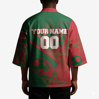 Personalized Morocco Football Kimono Geometric Star Flag Soccer National Pride
