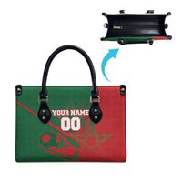 Personalized Morocco Football Leather Bag Geometric Star Flag Soccer National Pride
