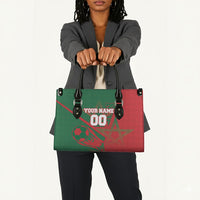 Personalized Morocco Football Leather Bag Geometric Star Flag Soccer National Pride