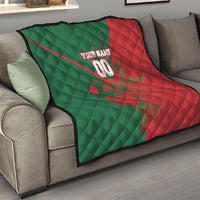 Personalized Morocco Football Quilt Geometric Star Flag Soccer National Pride
