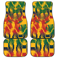 Personalized South Africa Football Car Mats South African Flag Inspiration - Soccer Graphic Bold Color Blocks