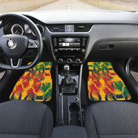 Personalized South Africa Football Car Mats South African Flag Inspiration - Soccer Graphic Bold Color Blocks