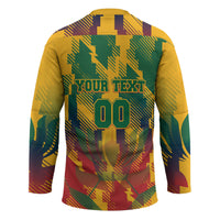 Personalized South Africa Football Hockey Jersey South African Flag Inspiration - Soccer Graphic Bold Color Blocks