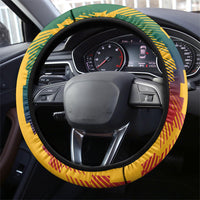 South Africa Football Steering Wheel Cover South African Flag Inspiration - Soccer Graphic Bold Color Blocks
